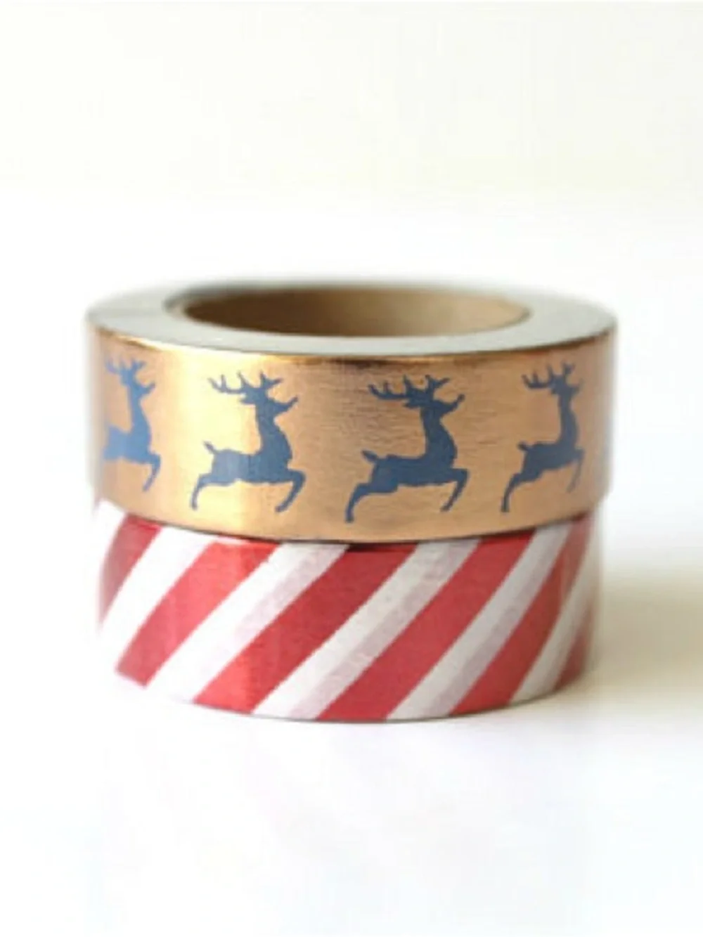 Holiday Decorative Washi Tape Set – Red & Rose Gold